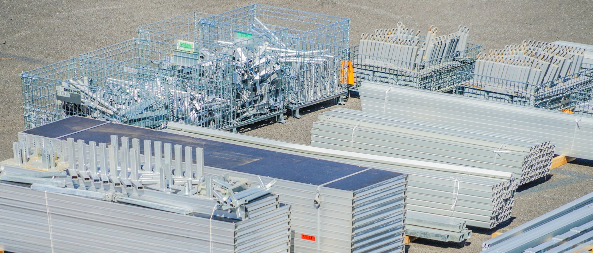 Bulk construction materials staged for a South African infrastructure project